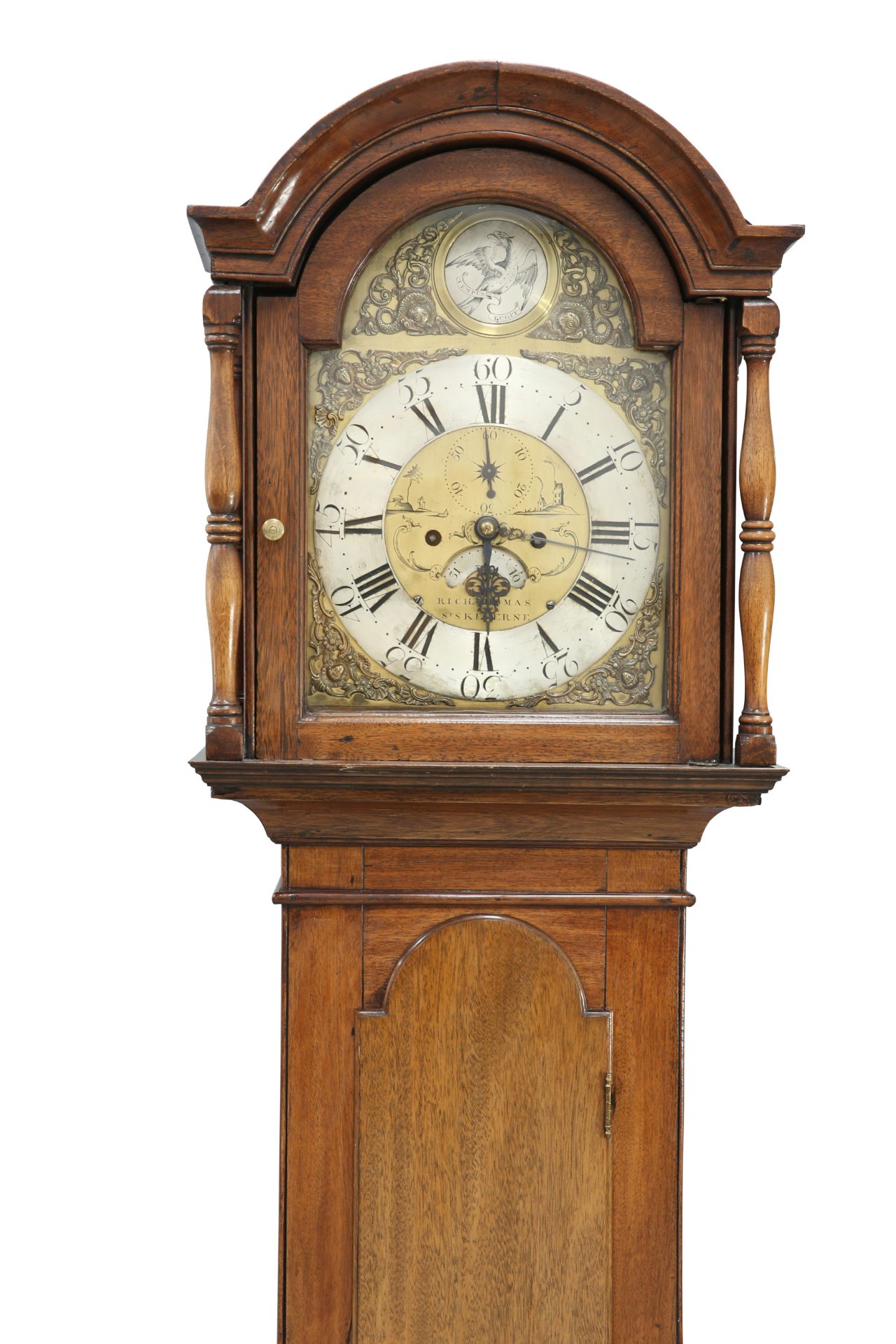 A GEORGE III MAHOGANY EIGHT-DAY LONGCASE CLOCK - Bild 2 aus 6