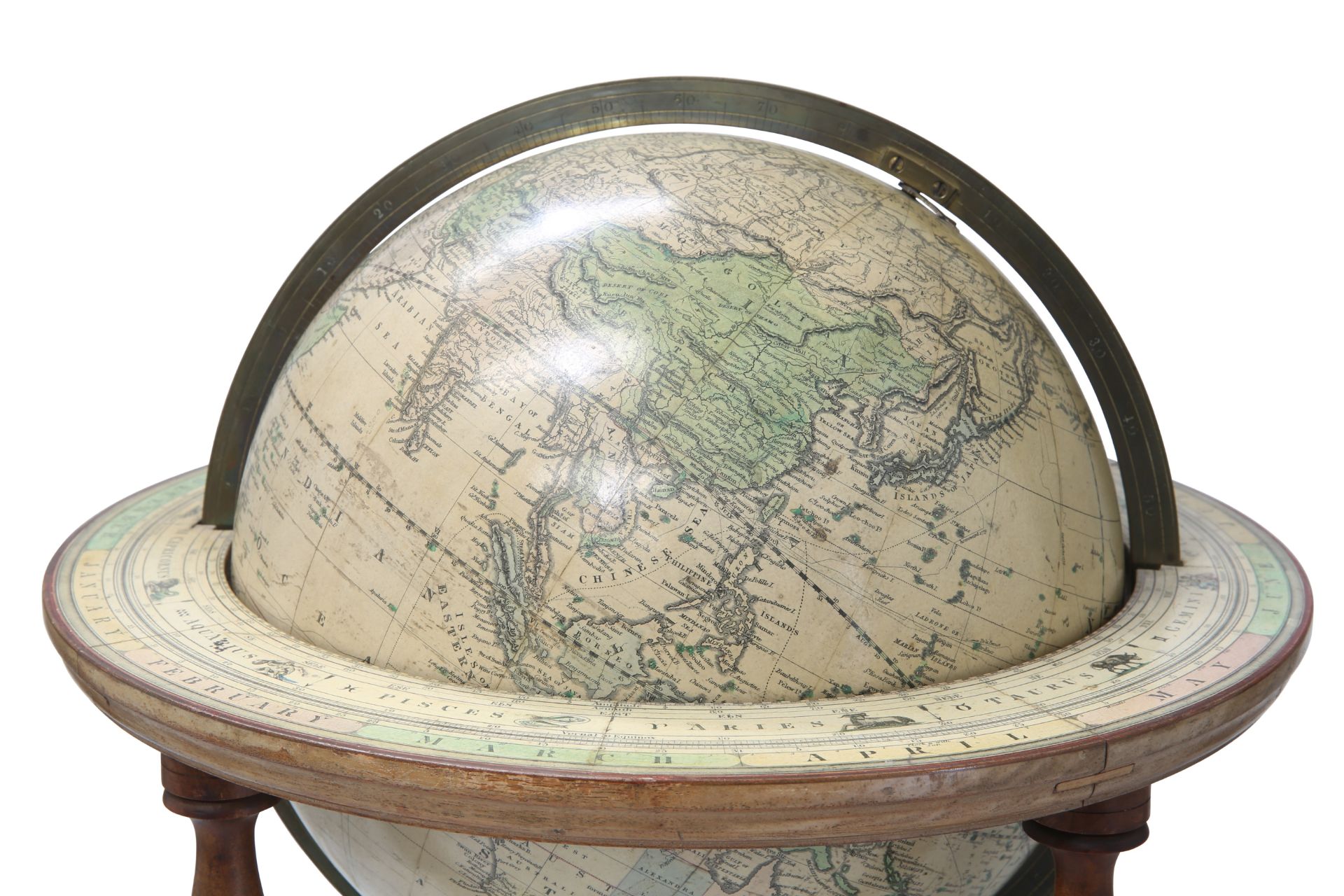 AN AMERICAN 12-INCH GLOBE ON STAND - Bild 2 aus 2