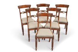 A SET OF SIX REGENCY MAHOGANY DINING CHAIRS