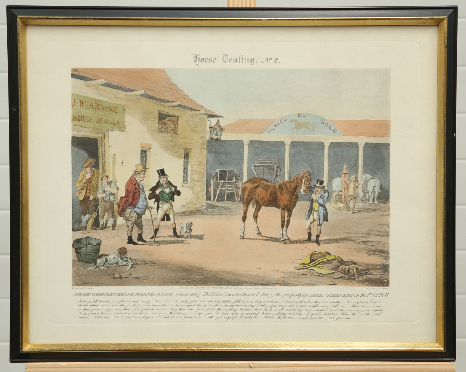 JOHN HARRIS III (1811-1865) AFTER R. SCANLAN, "HORSE DEALING"