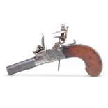 A SMALL MUFF PISTOL, BY ATKINS OF LONDON, LATE 18TH CENTURY