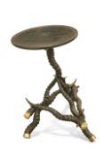 A BLACKBUCK HORN TABLE, CIRCA 1900