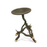 A BLACKBUCK HORN TABLE, CIRCA 1900