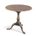 A GEORGE III MAHOGANY TILT-TOP TRIPOD TABLE