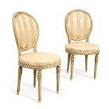 A PAIR OF LOUIS XV STYLE SALON CHAIRS