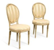 A PAIR OF LOUIS XV STYLE SALON CHAIRS