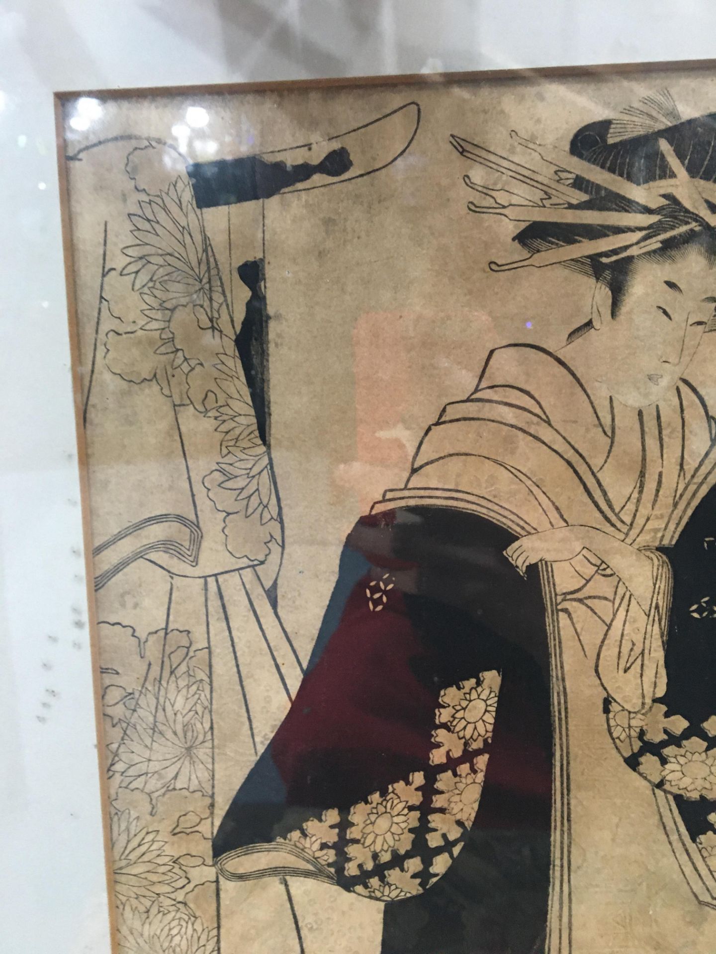 TWO JAPANESE WOODBLOCKS AND A CHINESE WATERCOLOUR ON SILK - Bild 10 aus 19
