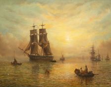 ATTRIBUTED TO WILLIAM ADOLPHUS KNELL (1801-1875), SHIPPING SCENE