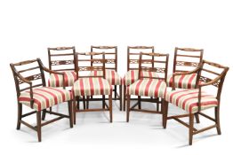 A SET OF EIGHT REGENCY MAHOGANY DINING CHAIRS