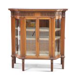 AN ADAM STYLE MAHOGANY VITRINE, 19TH CENTURY