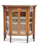 AN ADAM STYLE MAHOGANY VITRINE, 19TH CENTURY