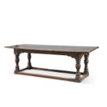 A 17TH CENTURY OAK REFECTORY TABLE