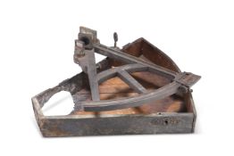 AN ENGLISH BRASS-MOUNTED EBONY SEXTANT