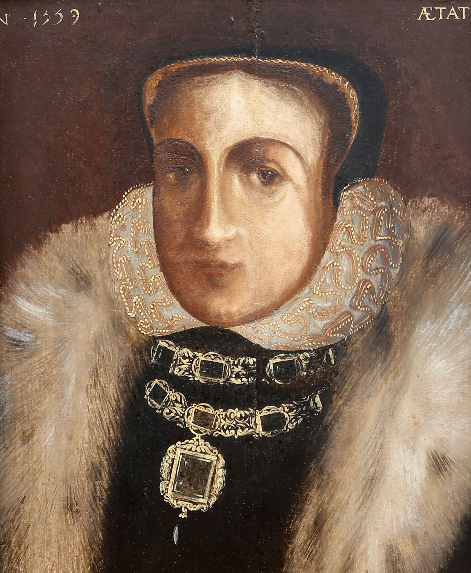 BRITISH SCHOOL, PORTRAIT OF A LADY (POSSIBLY MARY QUEEN OF SCOTS) - Bild 2 aus 3