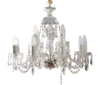 A GEORGIAN STYLE LUSTRE-DROP CHANDELIER