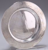 A STERLING SILVER DISH