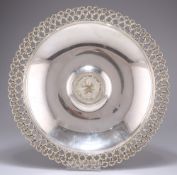 AN ELIZABETH II SILVER AND PARCEL-GILT ROSEWATER DISH