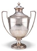 A GEORGE III LARGE SILVER CUP AND COVER