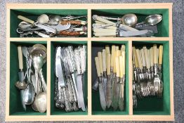 A LARGE QUANTITY OF SILVER-PLATED FLATWARE
