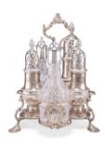 A GEORGE II SILVER WARWICK CRUET