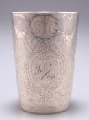 A FRENCH SILVER BEAKER, 19TH CENTURY