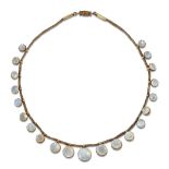 A MOONSTONE NECKLACE