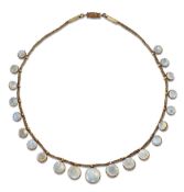 A MOONSTONE NECKLACE