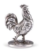 A GEORGE V SILVER NOVELTY COCKEREL SEAL