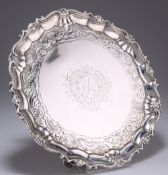 AN 18TH CENTURY IRISH SILVER SALVER