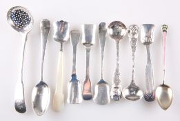 A COLLECTION OF 18TH CENTURY AND LATER SILVER SPOONS