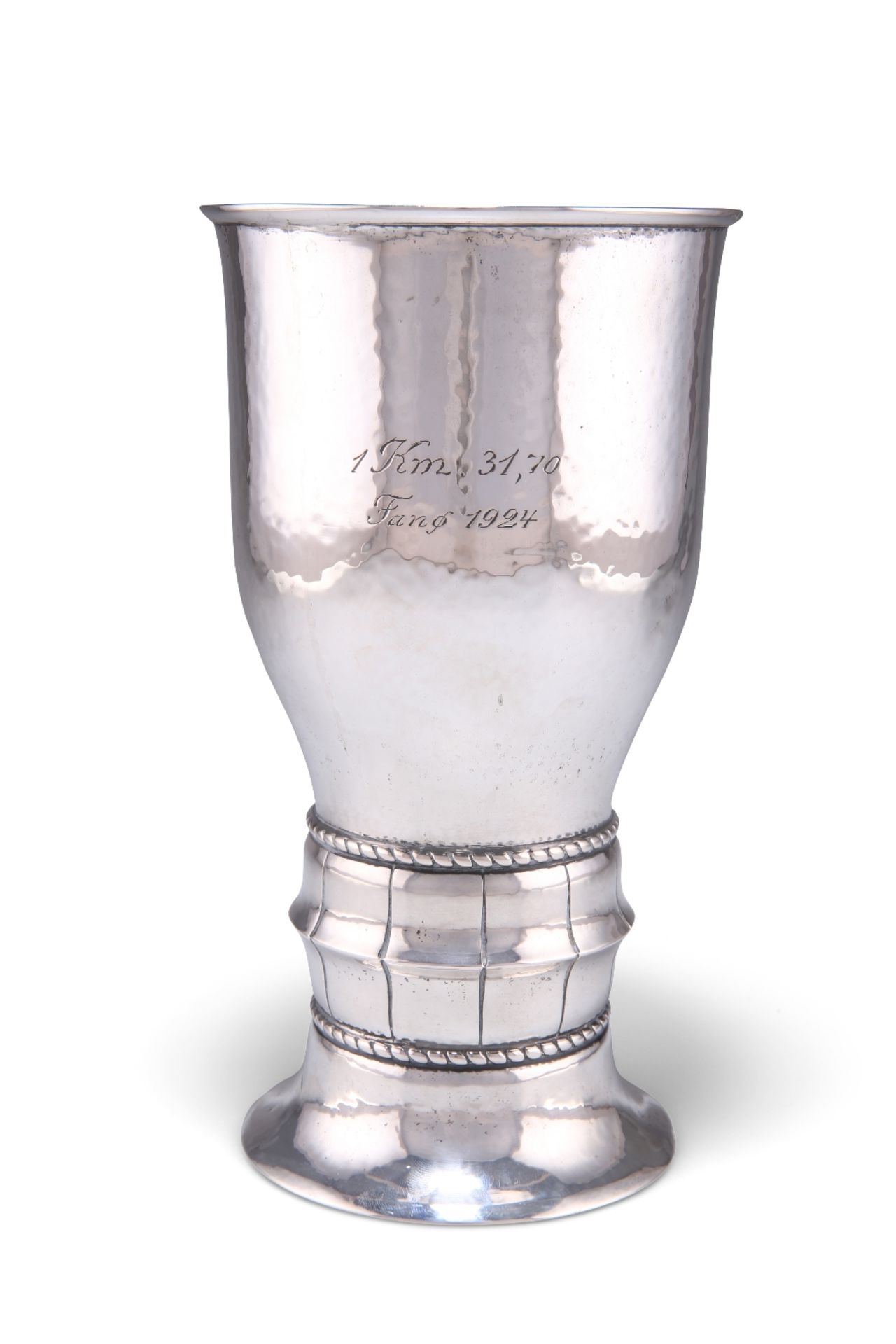 A LARGE DANISH STERLING SILVER GOBLET