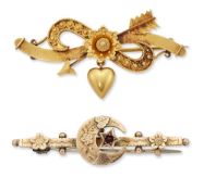 TWO LATE VICTORIAN BROOCHES