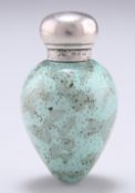 A VICTORIAN SILVER-MOUNTED PORCELAIN SCENT BOTTLE