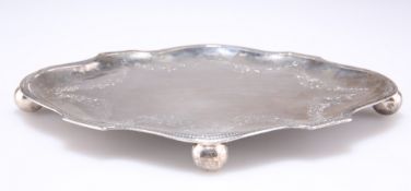 A SCOTTISH PROVINCIAL SILVER TEAPOT STAND