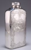 AN AMERICAN STERLING SILVER FLASK