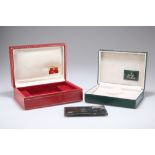TWO ROLEX LEATHER WATCH BOXES