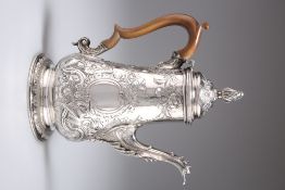 A GEORGE III SILVER COFFEE POT