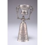 A 19TH CENTURY CONTINENTAL SILVER-PLATED WAGER CUP