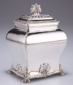 A VICTORIAN SILVER TEA CADDY