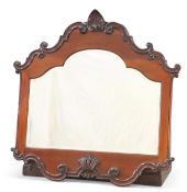 A VICTORIAN MAHOGANY MIRROR