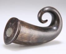 A 19TH CENTURY RAM'S HORN SNUFF MULL