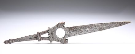 A FRENCH METAL NOVELTY LETTER OPENER
