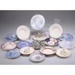 A COLLECTION OF SIXTEEN 19TH CENTURY POTTERY SMALL DISHES