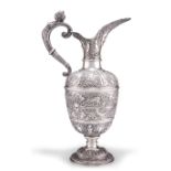 A VICTORIAN SILVER CLARET JUG