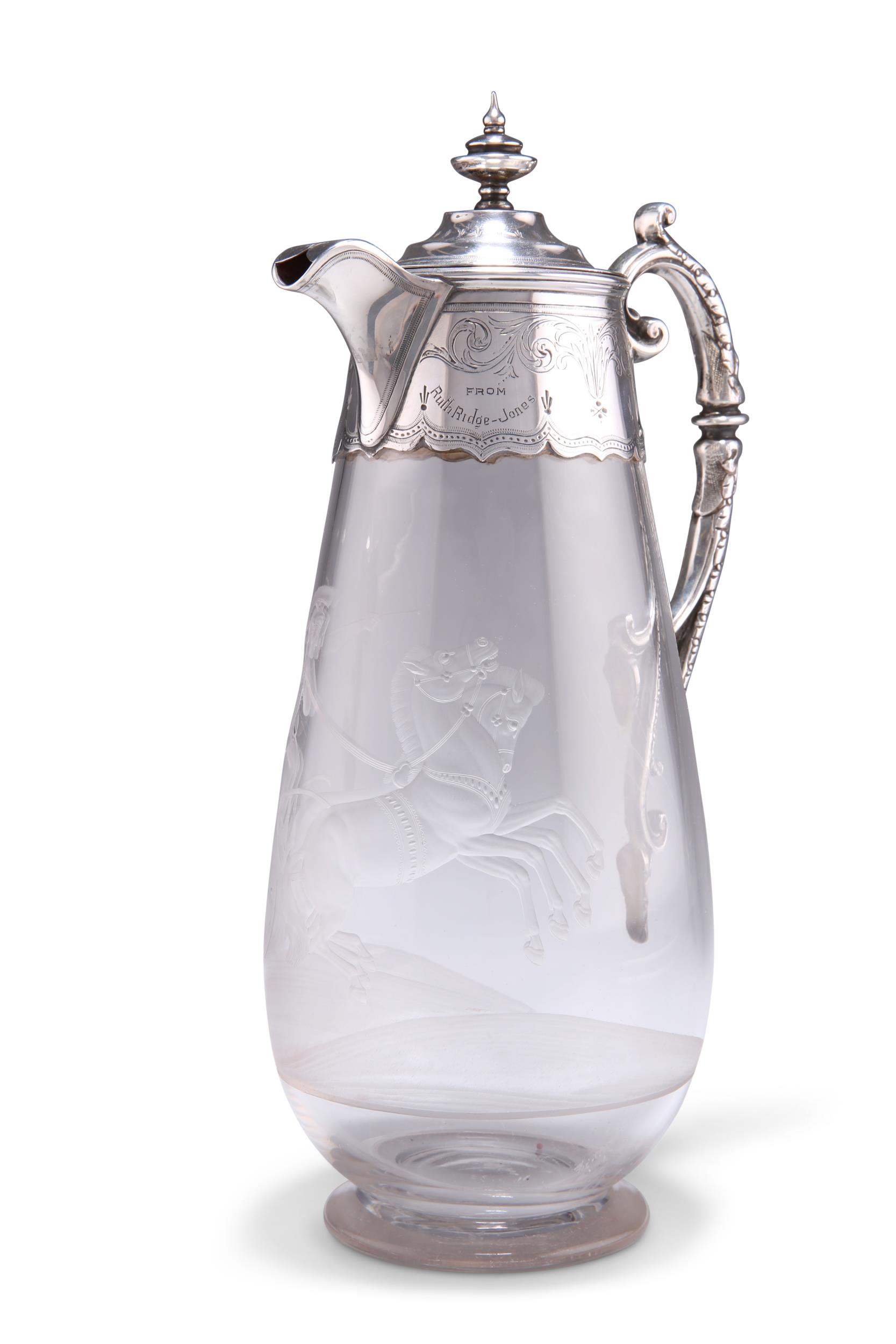 A FINE VICTORIAN SILVER-MOUNTED CLARET JUG - Image 8 of 10