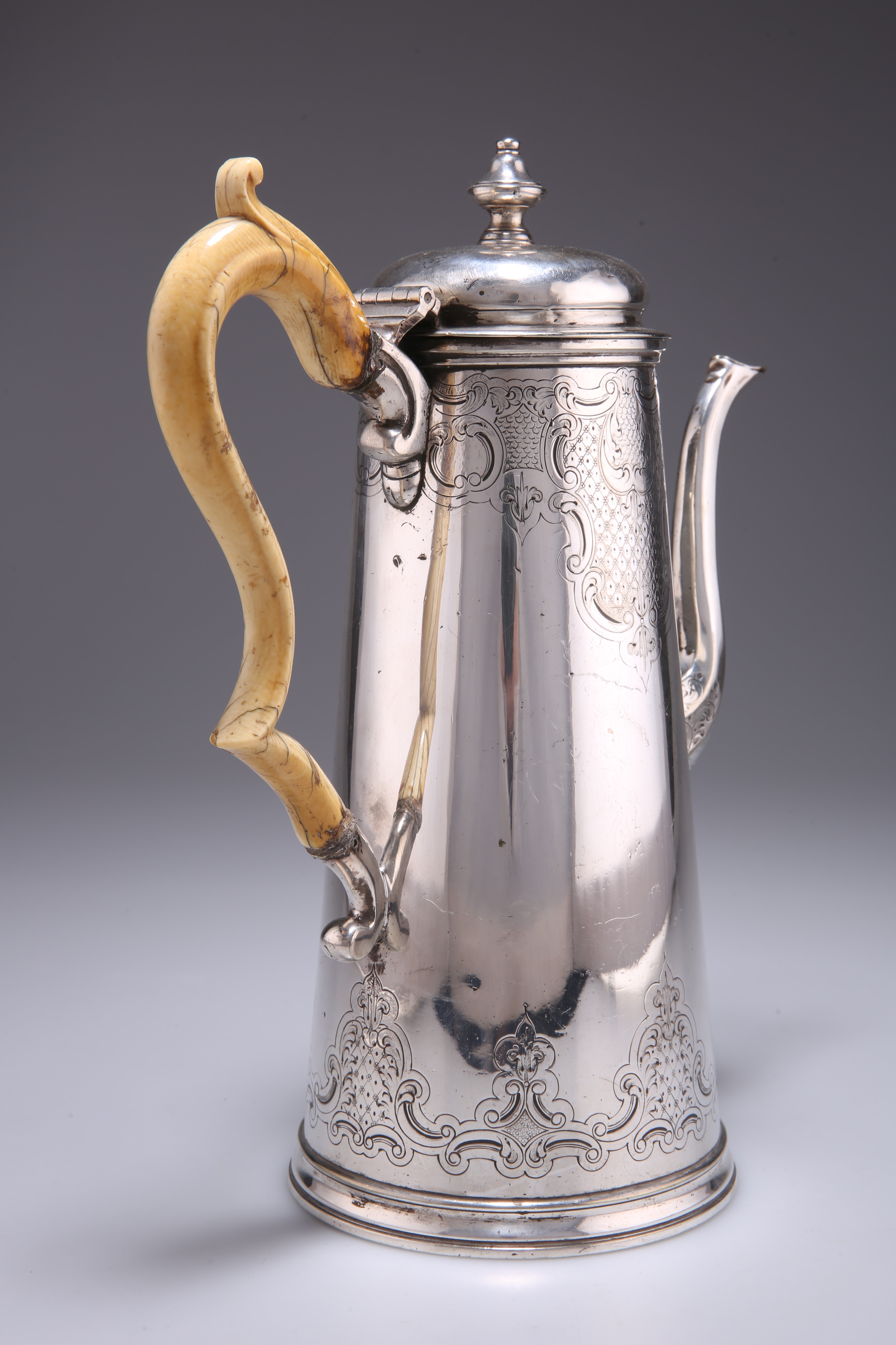 A VICTORIAN ELECTRO-PLATED COFFEE POT, - Image 5 of 8