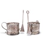 A PAIR OF VICTORIAN SILVER HURRICANE CHAMBERSTICKS