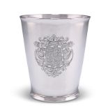 A GEORGE V SILVER BEAKER