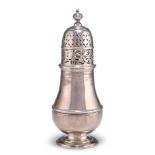 A QUEEN ANNE BRITANNIA STANDARD SILVER SUGAR CASTER