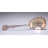 AN AMERICAN ART NOUVEAU STERLING SILVER SERVING SPOON